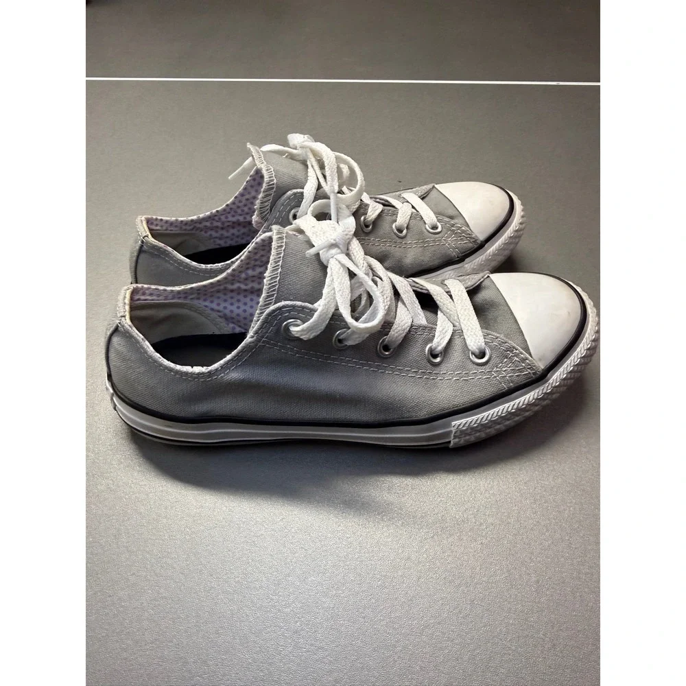 Converse Chuck Taylor All Star Low Top Grey Junior Shoes‎ 656869F Size 3